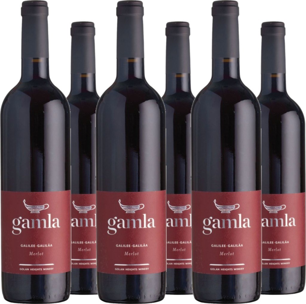 6er Vorteilspaket Gamla Merlot Golanhöhen, Galiläa