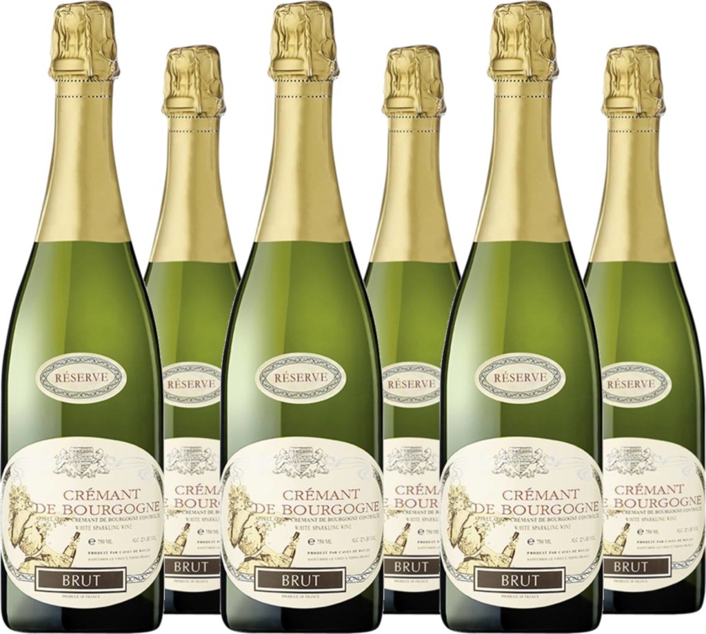 6er Vorteilspaket Caves de Marsigny Crémant de Bourgogne Brut Réserve AOC