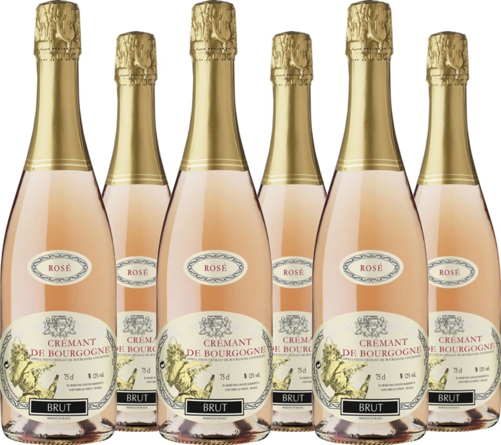 6er Vorteilspaket Caves de Marsigny Crémant de Bourgogne Rosé Brut AOC