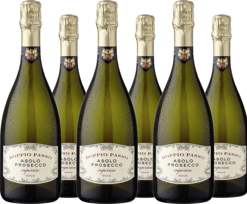 6er Vorteilspaket Doppio Passo Asolo Prosecco Superiore DOCG – Vino Spumante Dry