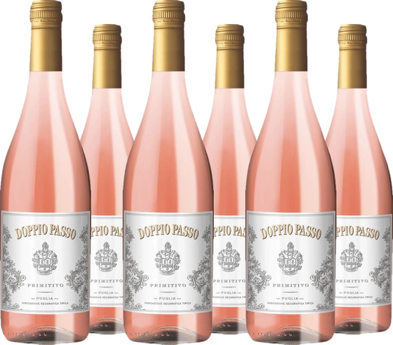 6er Vorteilspaket Doppio Passo Primitivo Rosato Puglia IGT