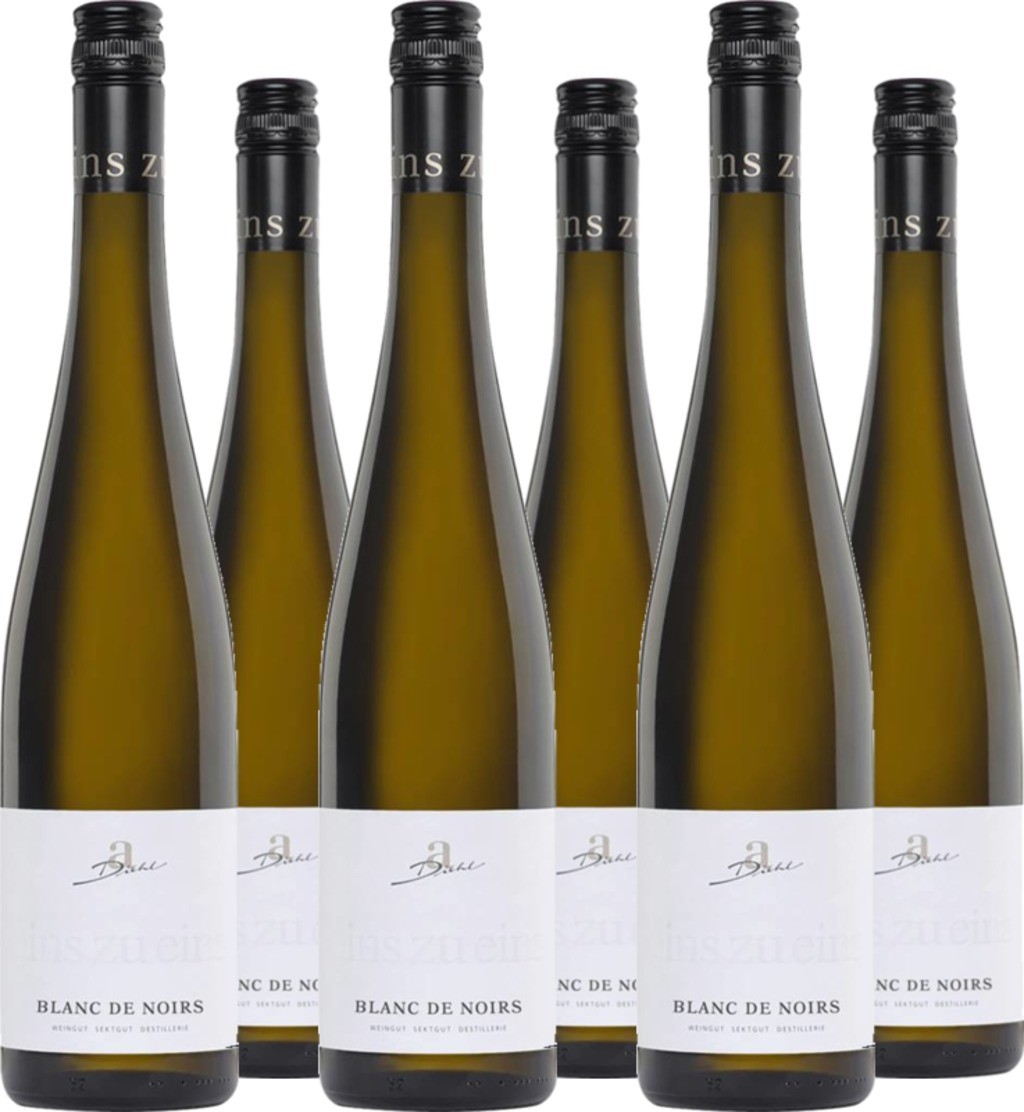 6er Vorteilspaket A. Diehl Blanc de Noirs 'eins zu eins' QbA trocken