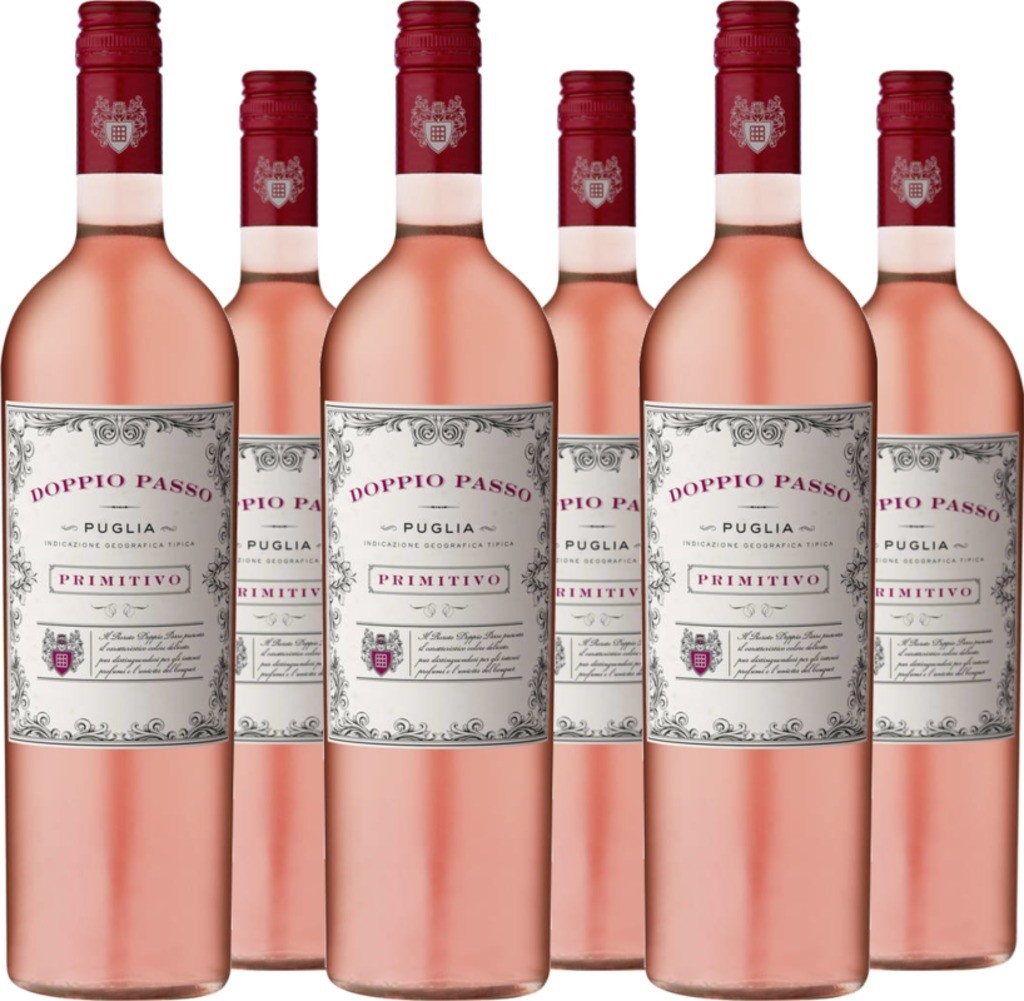 6er Vorteilspaket Doppio Passo Rosato Salento IGT Puglia