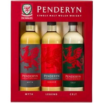Penderyn Trio Penderyn Dragon Range 41% vol je 1x0,2l Penderyn Legend, Myth und Celt