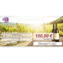 Perbaccowein Geschenkgutschein über 100€