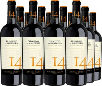 12er Vorteilspaket Primitivo di Manduria DOC 14 Contessa Marina