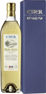 Etter Vieille Quitte in Geschenkverpackung aus Scheizer Hausgärten  40% Vol. Etter Söhne AG Distillerie Zug 