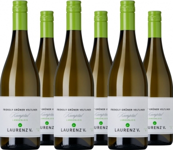 6er Vorteilspaket Friendly Grüner Veltliner Trocken, Kamptal DAC, Weingut Laurenz Five