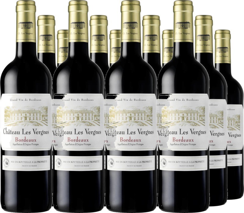 12 Voordeelpakket Château Les Vergnes Bordeaux Rouge AOP