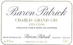 Chablis Les Clos Chablis Grand Cru AOC Baron Patrick Chablis