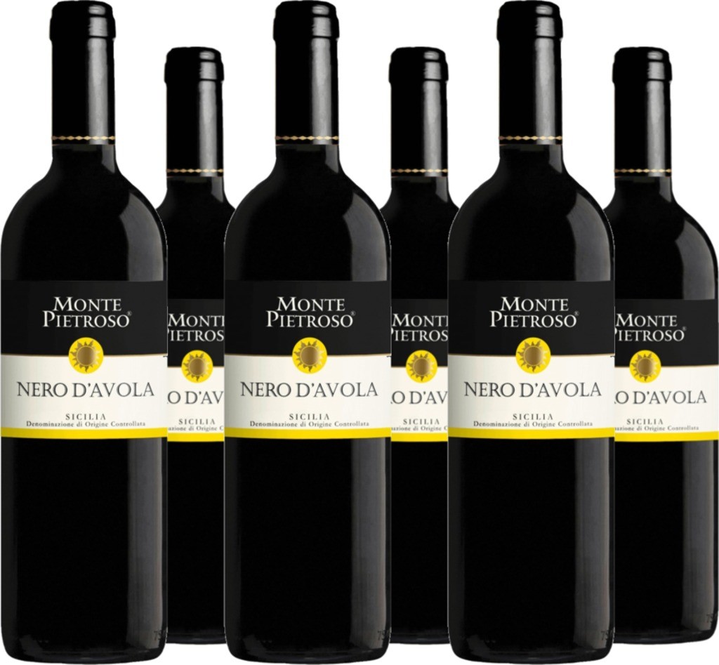 6 Voordeelpakket Monte Pietroso Nero d'Avola Sicilia DOC