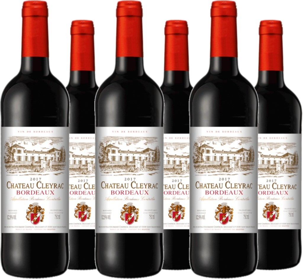 6 Voordeelpakket Château Cleyrac Bordeaux rouge AOC