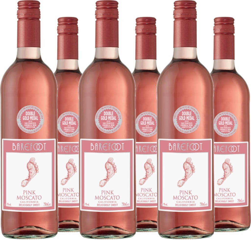 6 Voordeelpakket Barefoot Pink Moscato