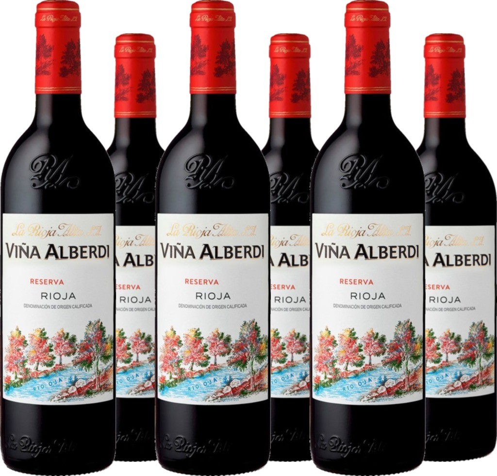 6 Voordeelpakket La Rioja Alta Viña Alberdi Rioja Reserva Rioja DOCa