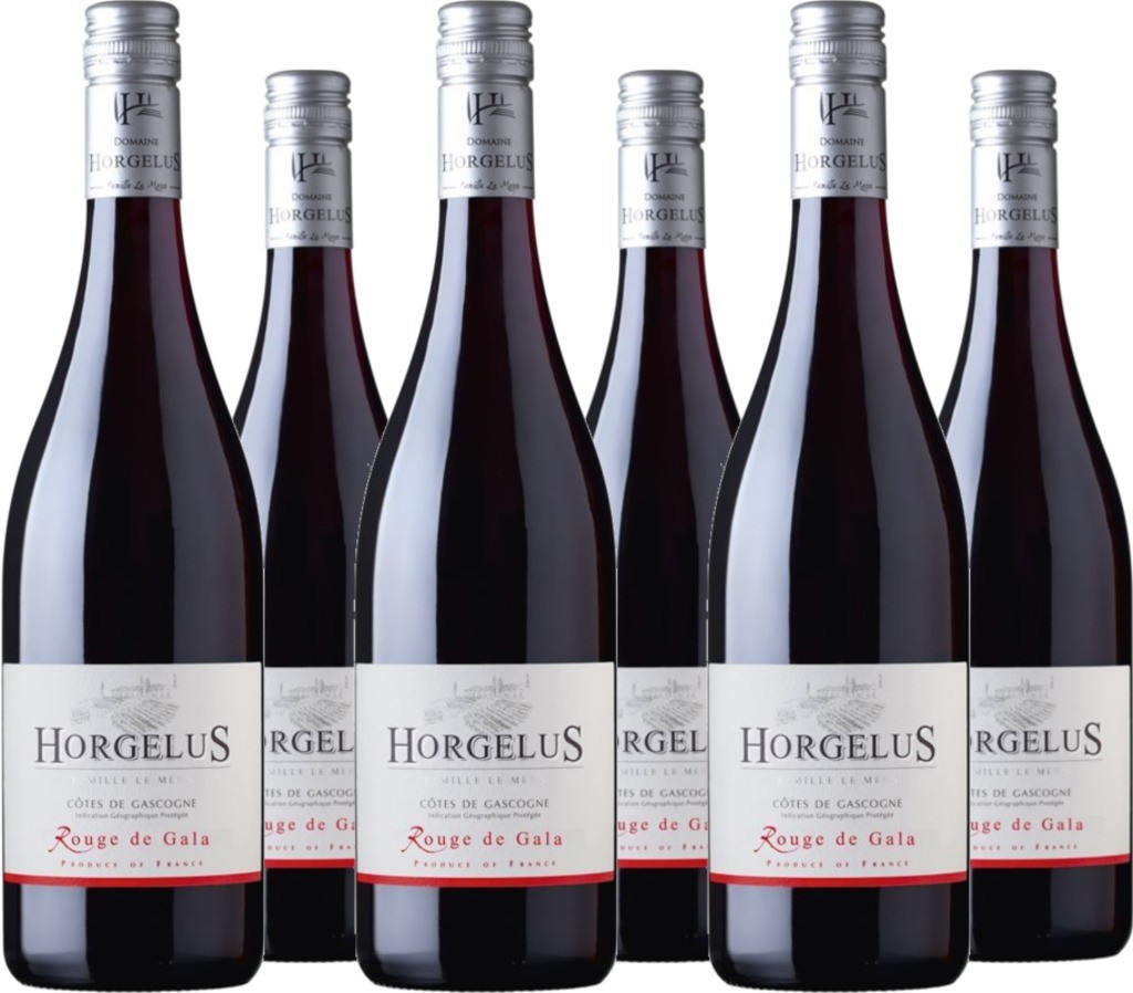 6 Voordeelpakket Horgelus Rouge Côtes de Gascogne I.G.P. Merlot-Tannat