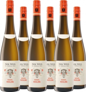 6 Voordeelpakket Nik Weis St. Urbans-Hof Mosel Riesling Gutswein