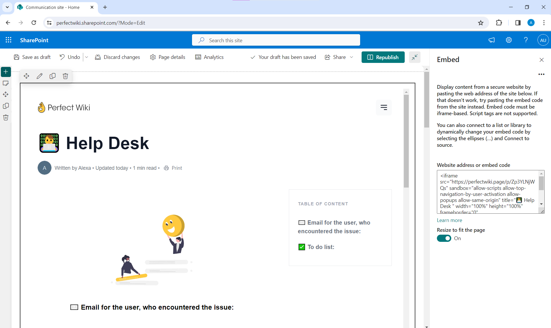 How to create a SharePoint FAQ page with Perfect Wiki