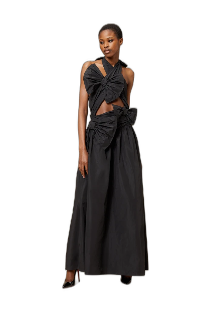 DRAPE BOW GOWN
