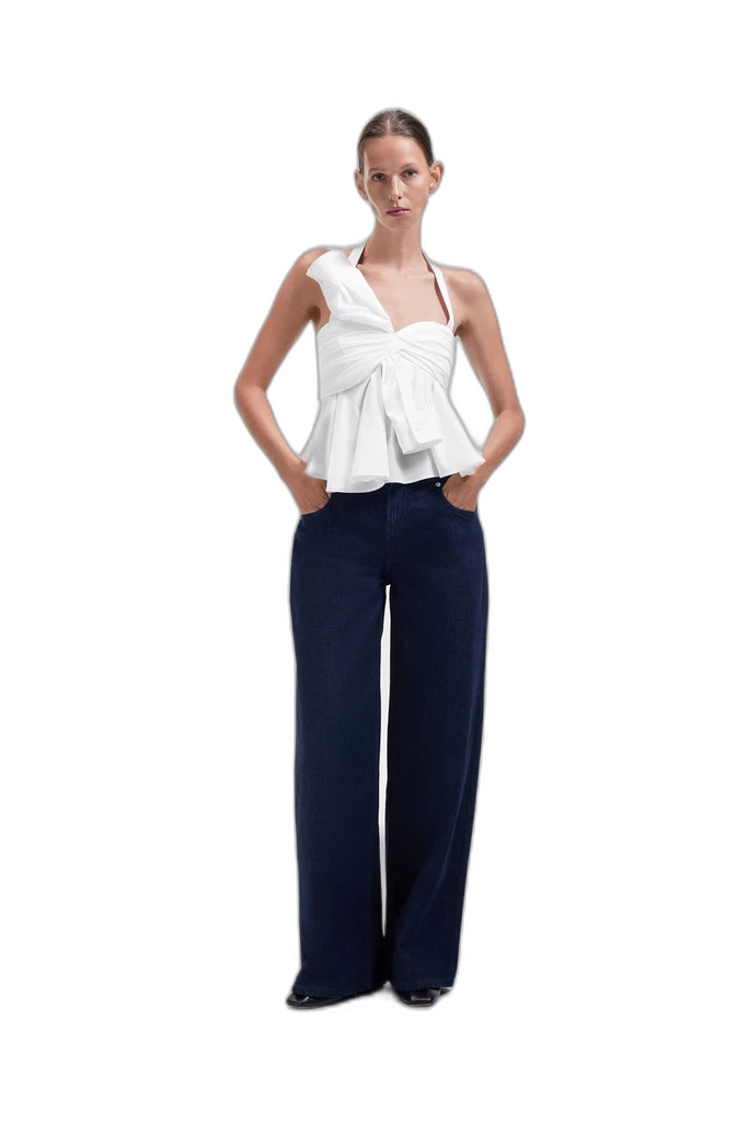 DRAPE POPLIN TOP