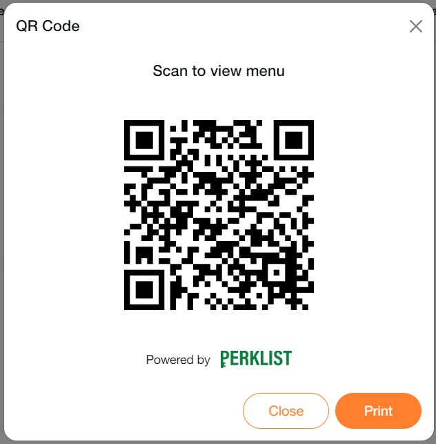 Menu QR Code