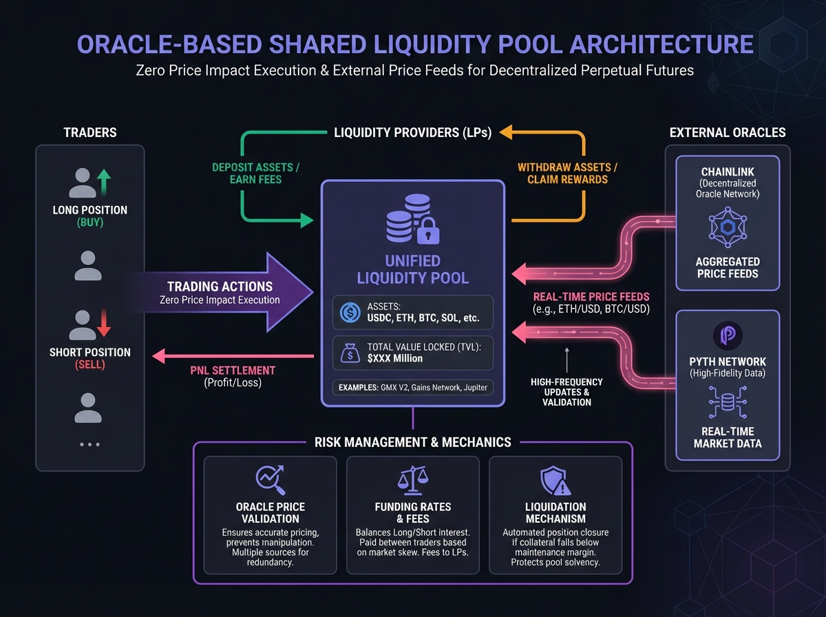 Oracle-Based Shared Liquidity Pool Architecture