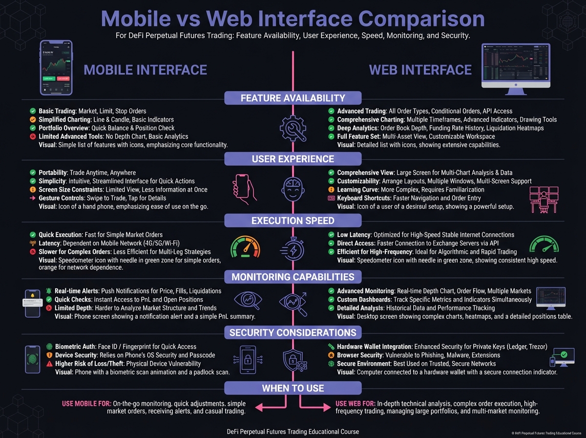 Mobile vs Web Interface Comparison