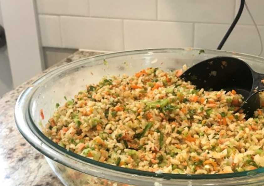 Delicious Brown rice and Turkey with Rosemary home food for your dog