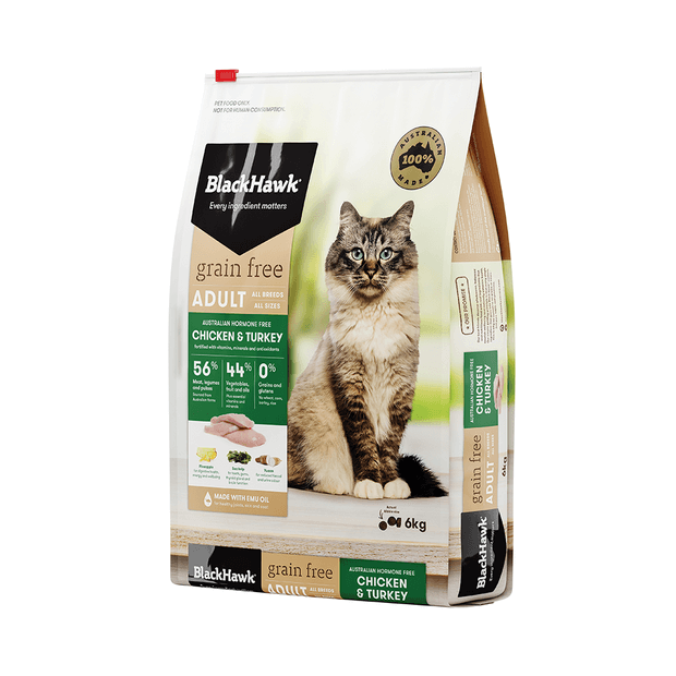 Black Hawk Grain Free Chicken Turkey Cat Dry Food | Pet Circle