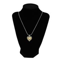 Two-Tone Etched Heart Pendant