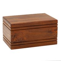 Modern Lines Wooden Urn