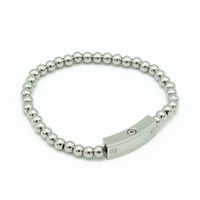 Polished Steel Bead Bracelet