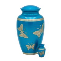 Butterfly Classic Blue Urn