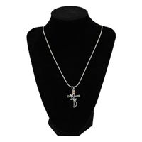 Cross with Vine and Rose Flower