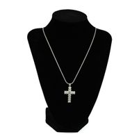 Carved Leaf Cross Pendant