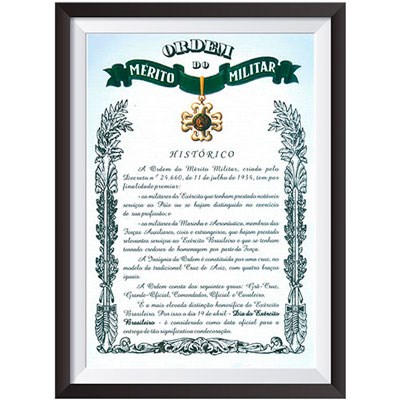 Certificado de Ordem do Mérito Militar