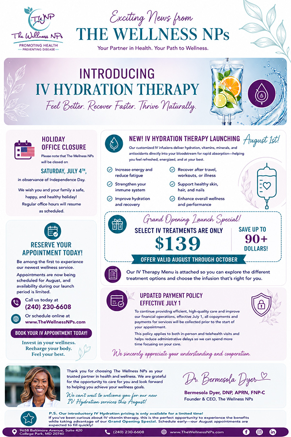 Introducing IV Hydration Therapy