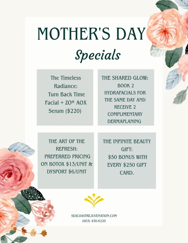 Mother's Day Specials at Seacoast Rejuvenation Center