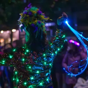 Photograph: Night Reveler's Electric Glow