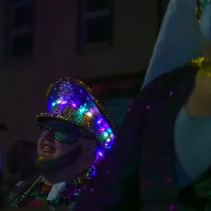 Photograph: Glowing Hat at Night Parade