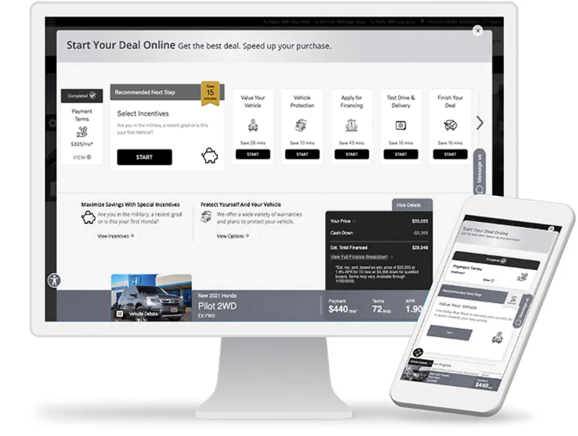 EZ Purchase app on multiple screens