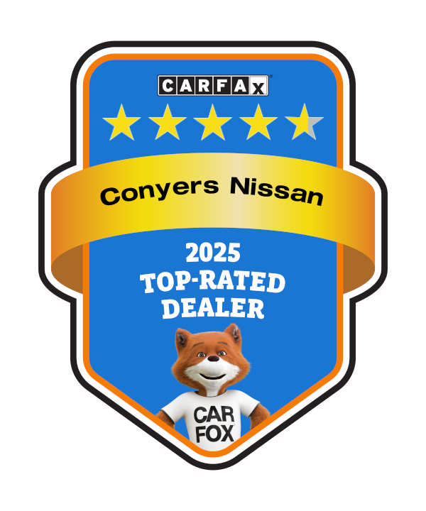 CARFAX 2025 Top‑Rated Lifetime Dealer for Conyers Nissan in Conyers, GA.