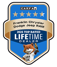 CARFAX 2025 Top‑Rated Lifetime Dealer for Franklin CDJR in Franklin, TN.
