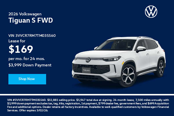 Volkswagen Tiguan S Offer