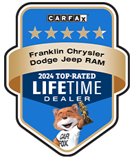 CARFAX 2023 Top‑Rated Lifetime Dealer for Franklin CDJR in Franklin, TN.