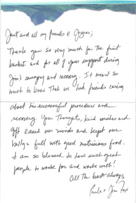 Thank You Note Signatures - Paula