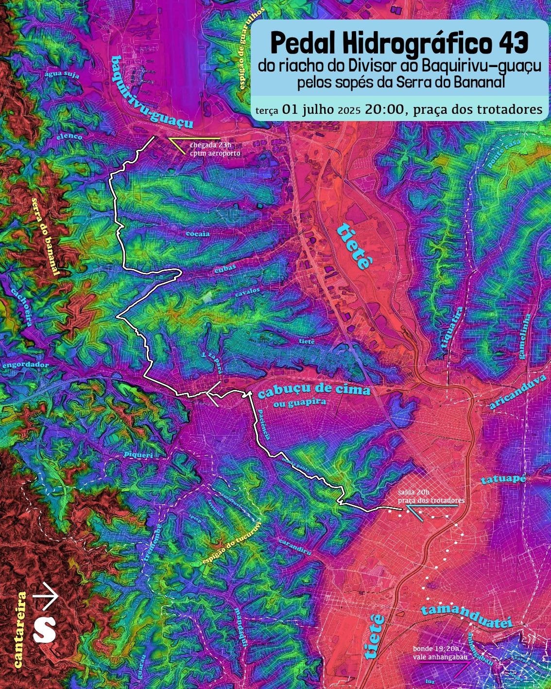 PH 43: Riacho do Divisor ao Baquivu-guaçu pelos sopés da Serra do Bananal