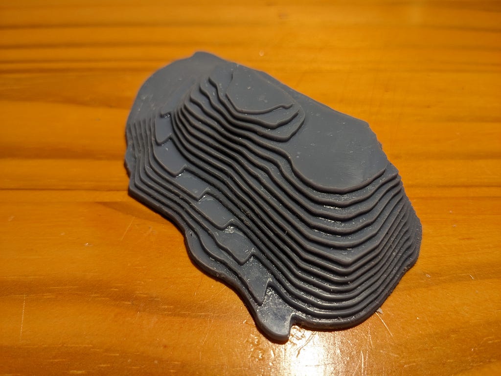 Photograph of the 3D printed solid of Telegraph Hill