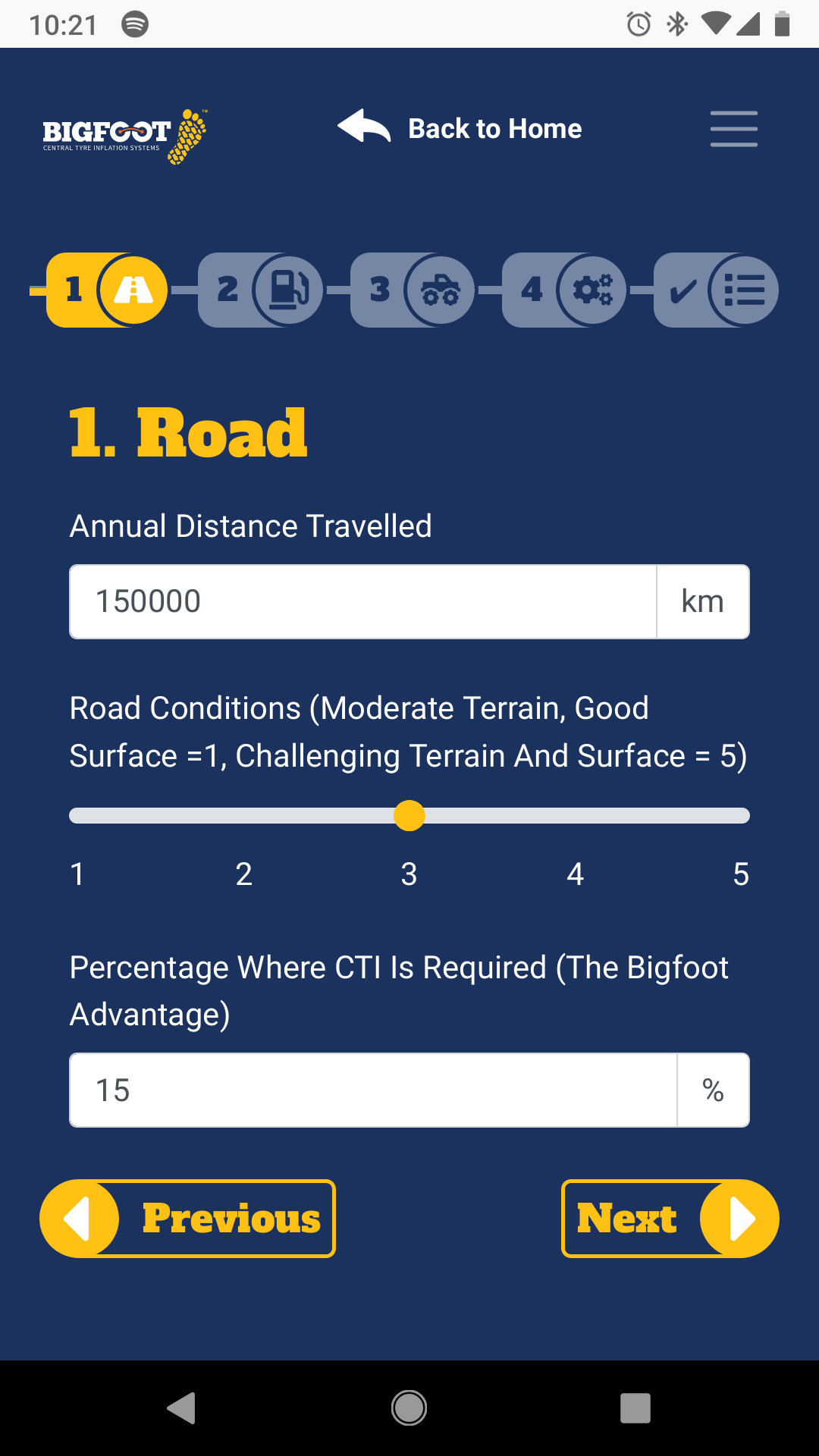 Bigfoot Benefits & Payback Calculator Website Screenshot