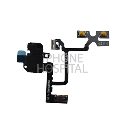Audio-Jack Flex-Kabel in Schwarz für iPhone 4