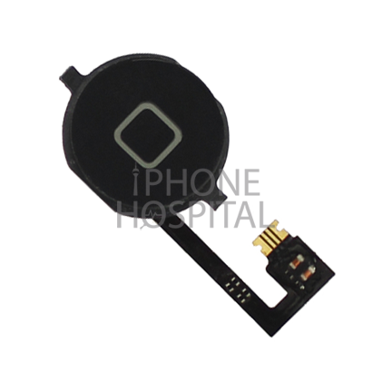 Home-Button in Schwarz mit Flex-Kabel für iPhone 4